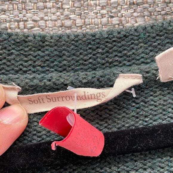 Soft Surroundings Sweater Womans 3xl Hunter Green Oversized Wool Soft Warm Cozy - Picture 4 of 16